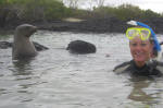 Pam Swims with Sea Lion
