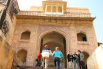 Entering the Amber Fort