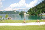 Biking around Lake Bled