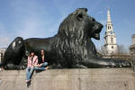 Sarah & Stacy in Trafalgar Square