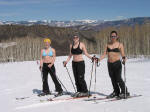 Skiing in Bikini Tops!