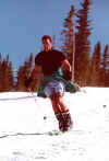 Randy skiied in shorts!
