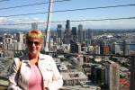 Pam atop the Needle